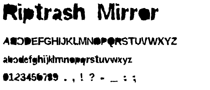 ripTRASH Mirror font